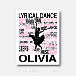 Personalized Jazz Dance Art Print: Custom Typography, Dancer Gift image 17