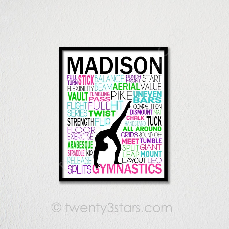 Gymnastics Poster Art, Gymnastics Gifts, Gymnastics Poster, Gymnastics Poster, Gymnast Team Gift, Gymnast Gift, Gymnast Art Print, Gym Coach image 8