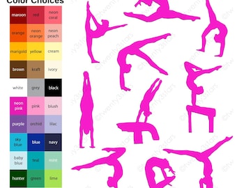 Gymnastics Paper Die Cuts: Scrapbooking, Cupcake Toppers