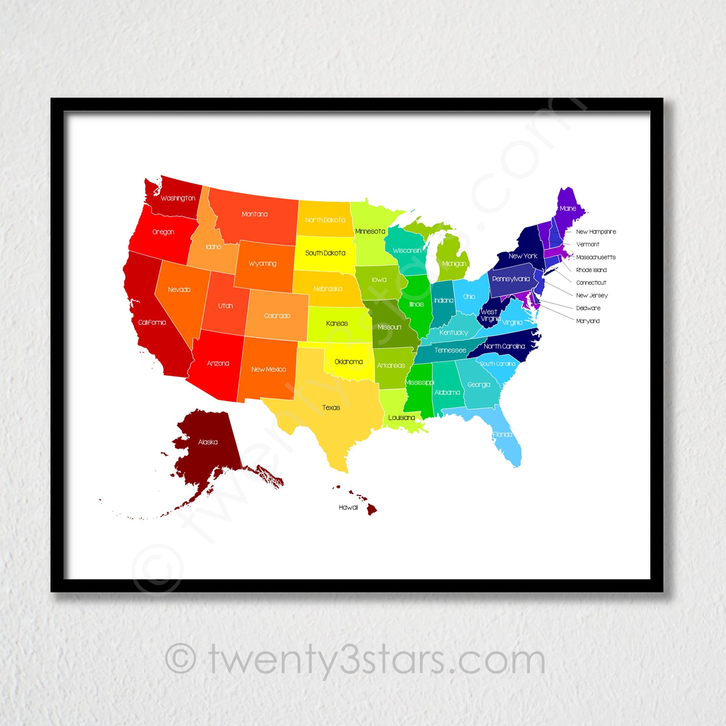 Custom United States Map Poster - Il Fullxfull.1946825506 5x0f
