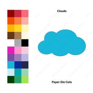 Cardstock Cloud Die Cuts: Baby Shower & Party Decorations