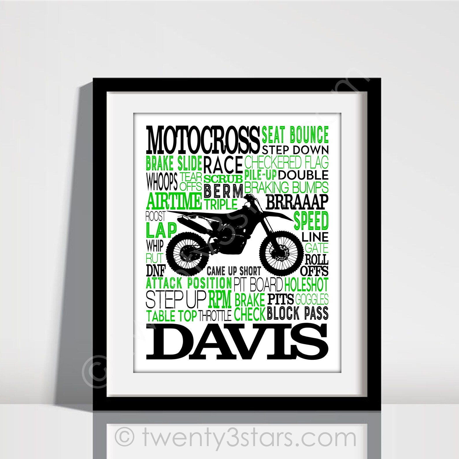 Motocross Word Art Gift for Motocross Riders Motocross Gift Etsy