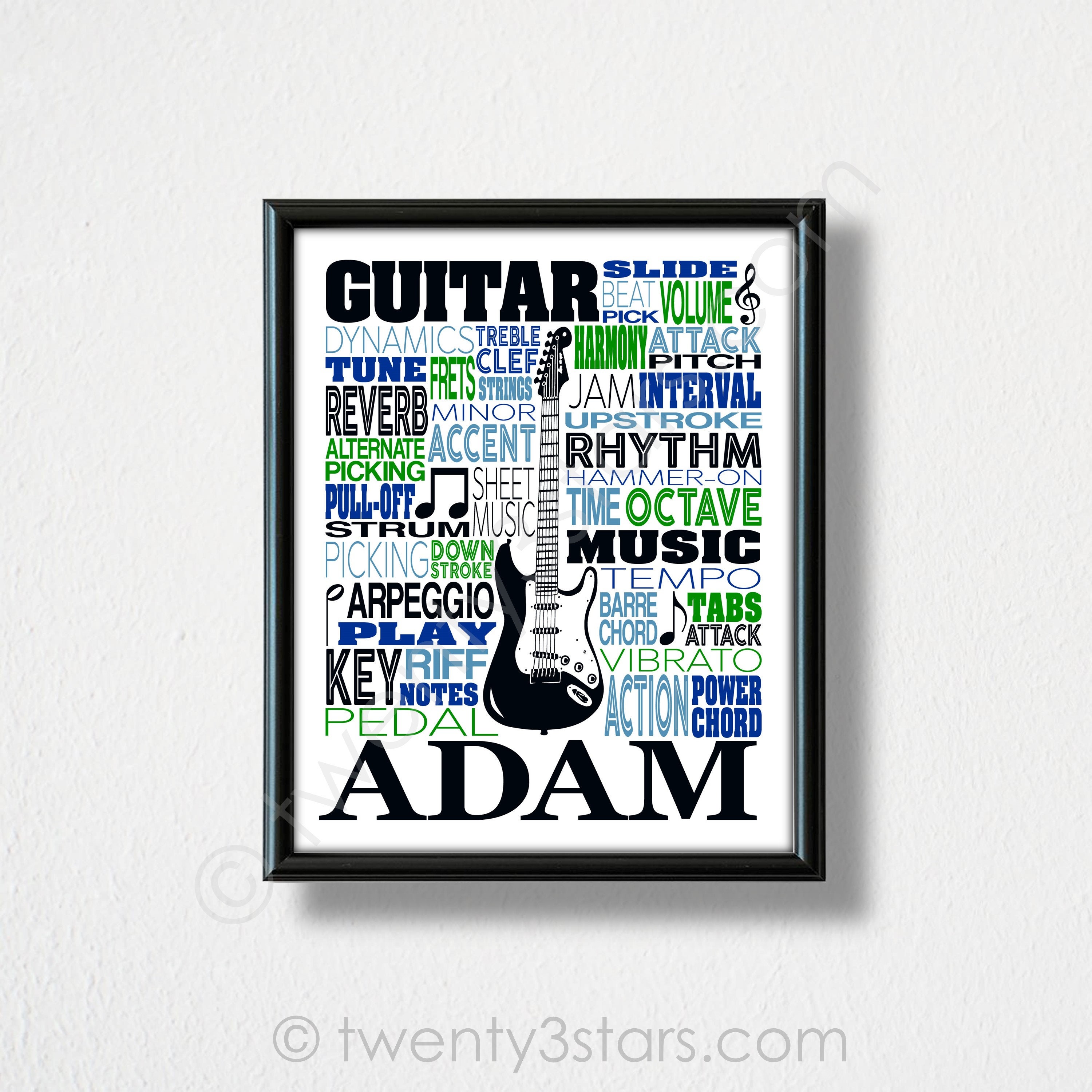 Acoustic Guitar Art Custom Guitar Poster Guitar Art Guitar Etsy