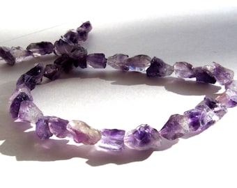 Raw Amethyst Stone Beads Rough Nuggets Gemstone Full strand Rustic Natural Purple Stones Wholesale Jewelry Supply CrazyCoolStuff