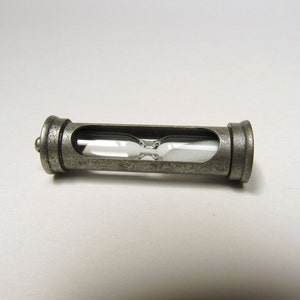 Steampunk Sand Hourglass Pendant, Antique Brass Glass Charm (47mm) image 2