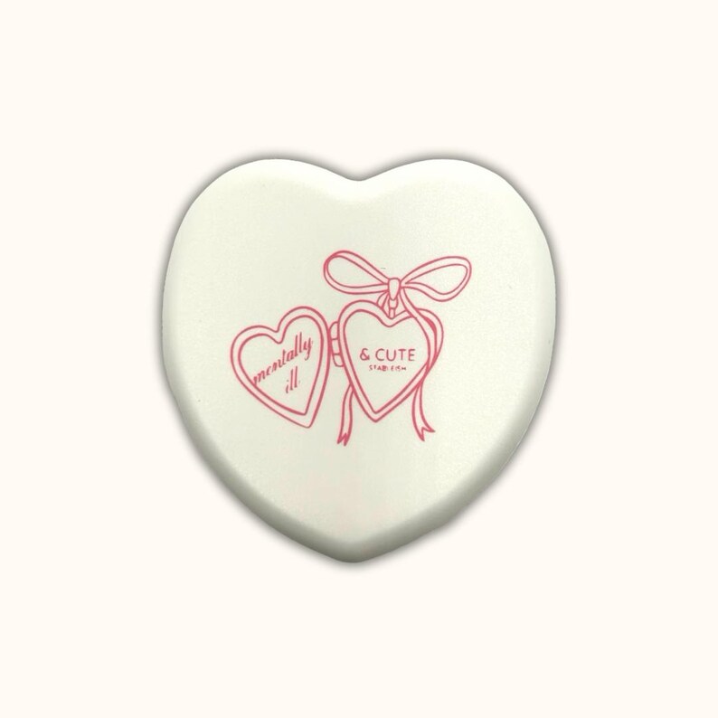 Heart-Shaped Pill Box | Mentally Ill & Design, Travel Pill Case image 3