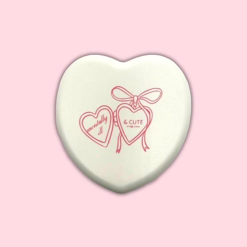 Heart-Shaped Pill Box | Mentally Ill & Design, Travel Pill Case image 1