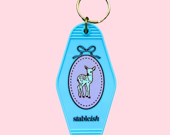 Baby Deer Hotel Keychain | Gentle Reminder Bag Charm | Self-Care Accessory