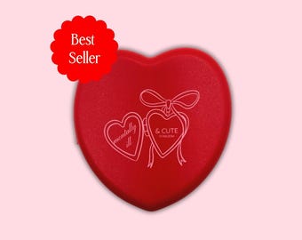 Mentally Ill and Cute Red Heart Pill Box | Coquette Aesthetic Pill Case | Cute Compact Medicine Organizer | Mental Health Gift