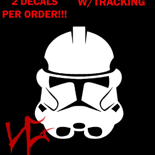 Star Wars Stormtrooper Clonetrooper Imperial First Order Vinyl Decal Sticker Car Laptop Tablet Window