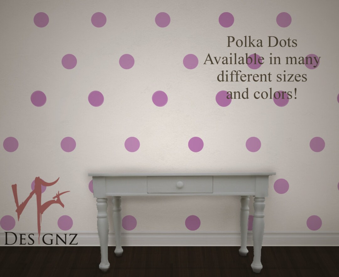 Polka Dot Vinyl Decal Sticker Wall Art Etsy