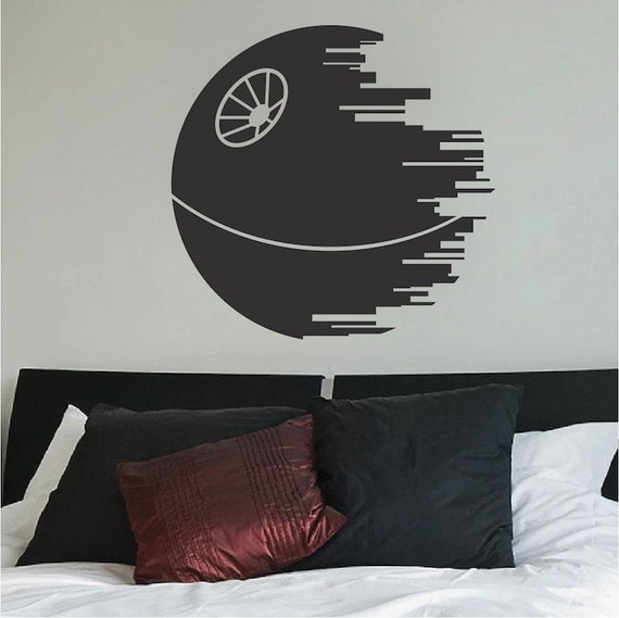 Death Star Wall Decal Star Wars Wall Decal Star Wars Wall Mural Death Star Wall Vinyl Removable Star Wars Wall Vinyl Decal Art G64