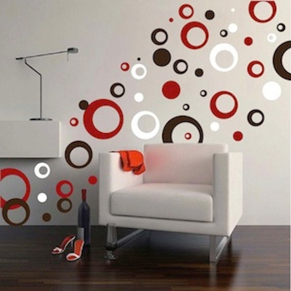 rings and dots wall decal ring decals bedroom circles | etsy