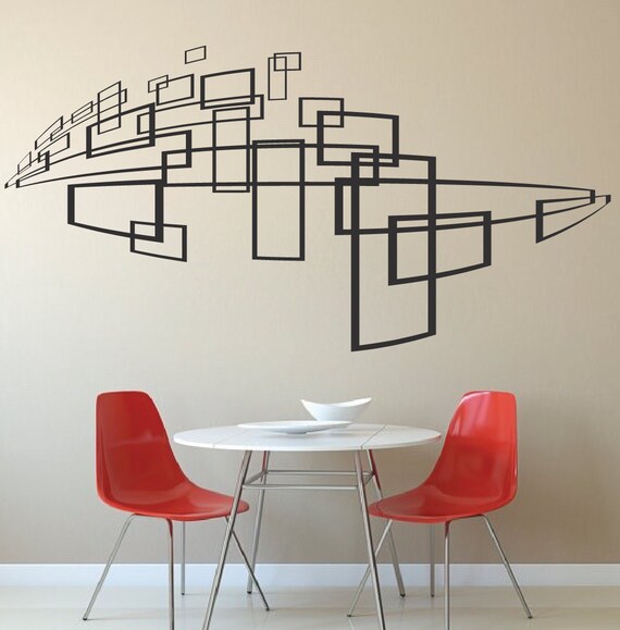 Modern Wall Decal Sticker for Interior Bedroom or Any Room 3d Etsy