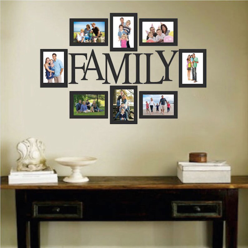 Family Picture Frame Wall Decal Photo Removable Living Room Design 43g