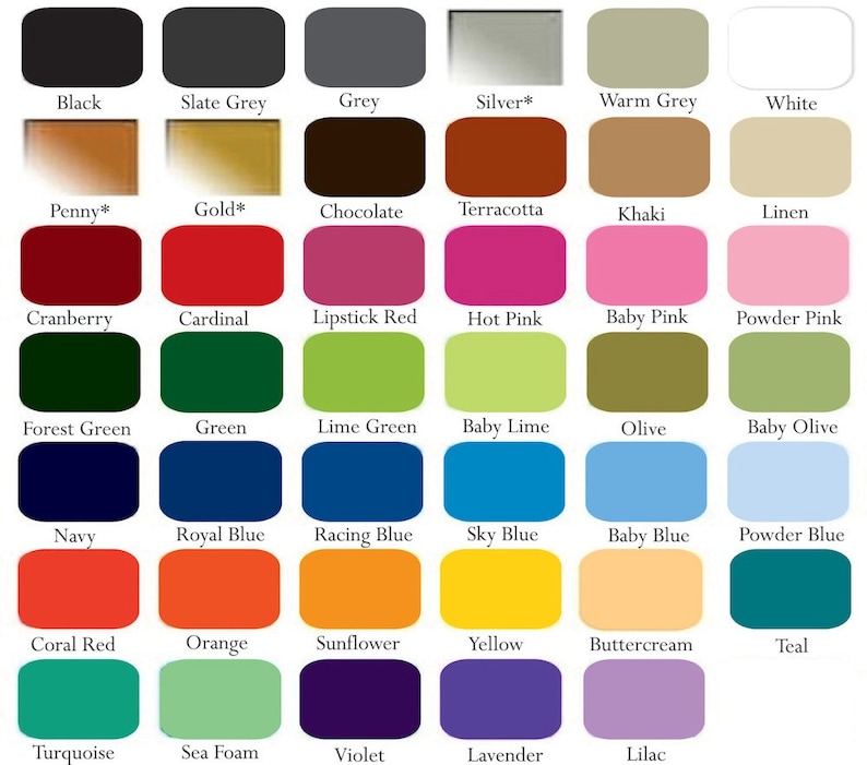 Buttercream Color Chart