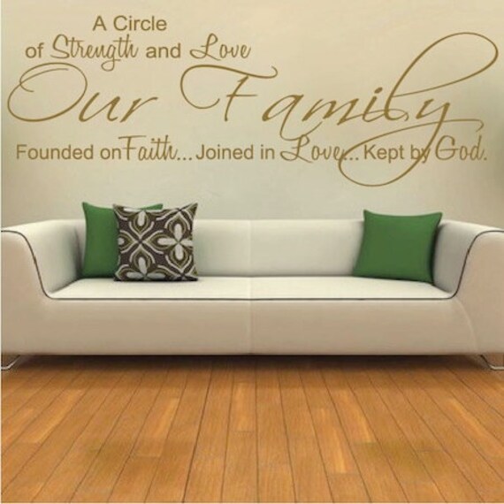 Our Family Wall Quote Religious Home Quote Sticker Wall Quote Living Room Removable Family Wall Quote Decal Dining Room Vinyl Decal 3c
