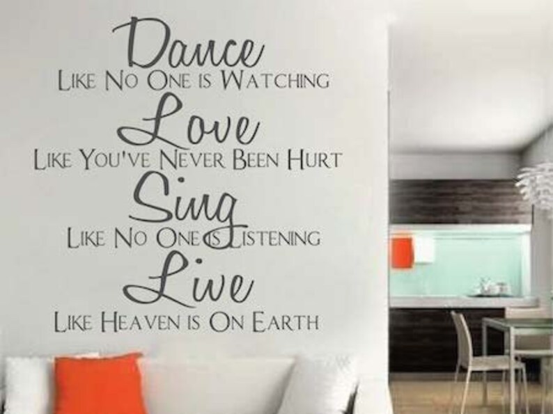 Danza Como Nadie Viendo Pared Casa Inspiracion Cita Etiqueta Etsy
