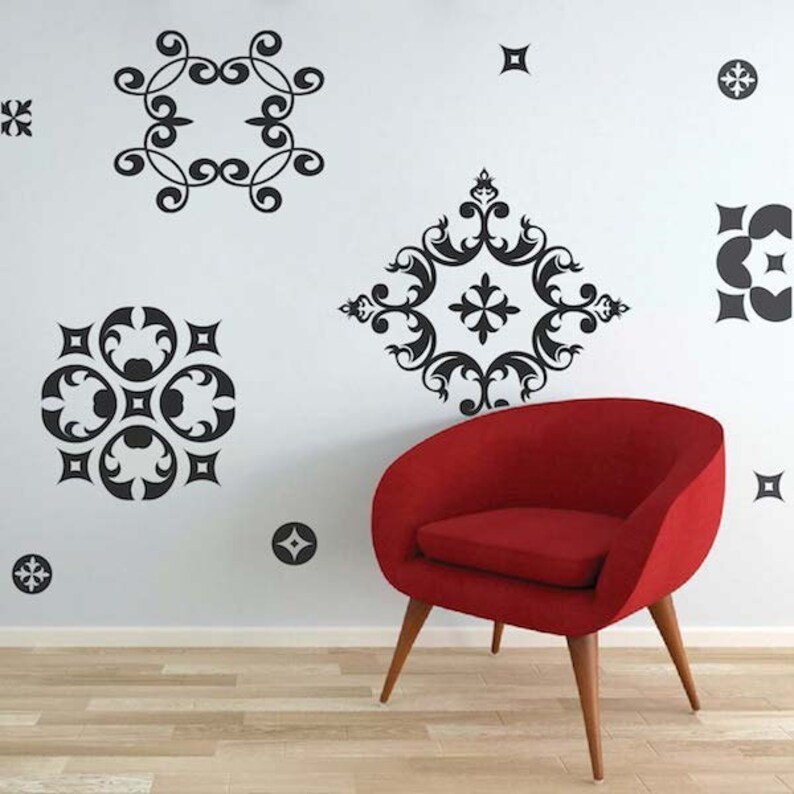 Etiquetas Engomadas Del Lunar Etiquetas De La Pared Del Circulo