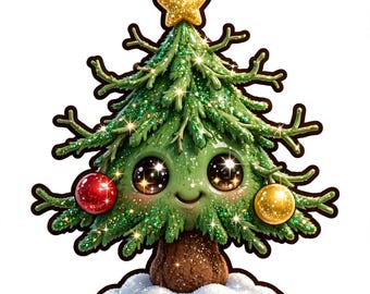 Vintage Christmas Squishy Clipart PNG | 10 nostalgiska julklistermärkesdesigner | Digital nedladdning | Lykta gunghäst | Klistermärken