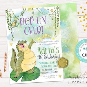 Princess and the Frog Birthday Invitation: Editable Party Template (Instant Digital Download, 5&quot;x7&quot;)