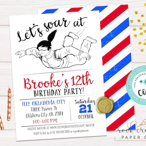 iFly Skydiving Birthday Invitation: Editable Party Template (Instant Digital Download, 5&quot;x7&quot;)