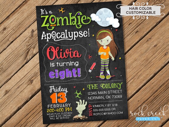 Zombie Apocalypse Invitations 8