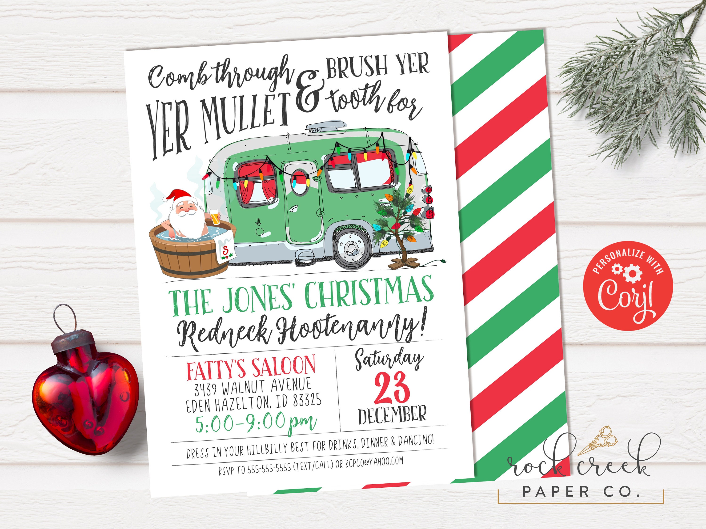 White Trash Bash Invitation Redneck Hootenanny Invitation Etsy Ireland