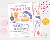 Mani Pedi Birthday Invitation, Manicure Party, Pedicure Party, Spa Day Invitation, Digital Birthday Party Invitation, SAME DAY ACCESS Il_170x135