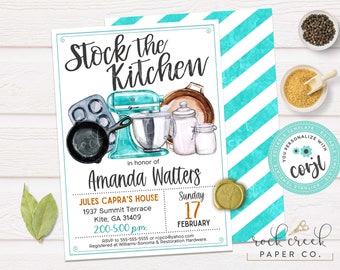 Stock the Kitchen Brautparty-Einladung: Bearbeitbare Partyvorlage (Digitaler Download)