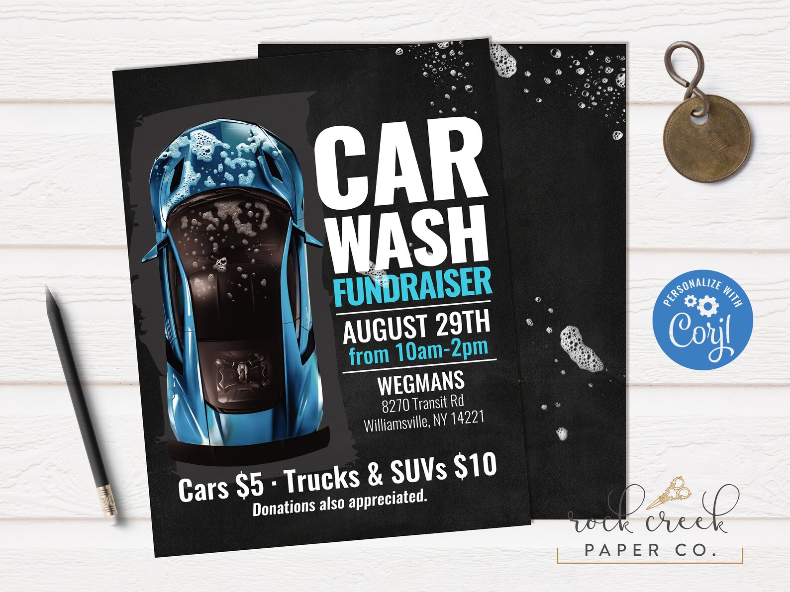 Car Wash Invitation Car Wash Fundraiser Flyer Car Wash Event Etsy