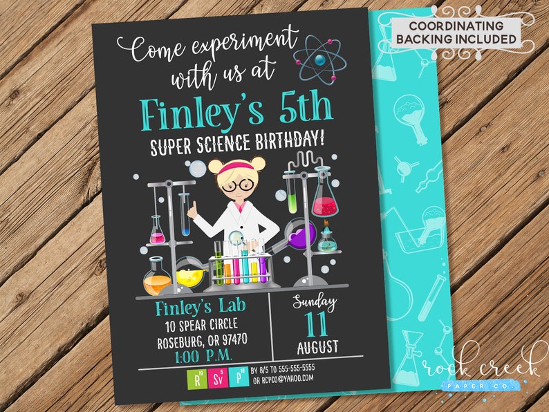 Mad Science Birthday Invitation Super Science Birthday Party Etsy