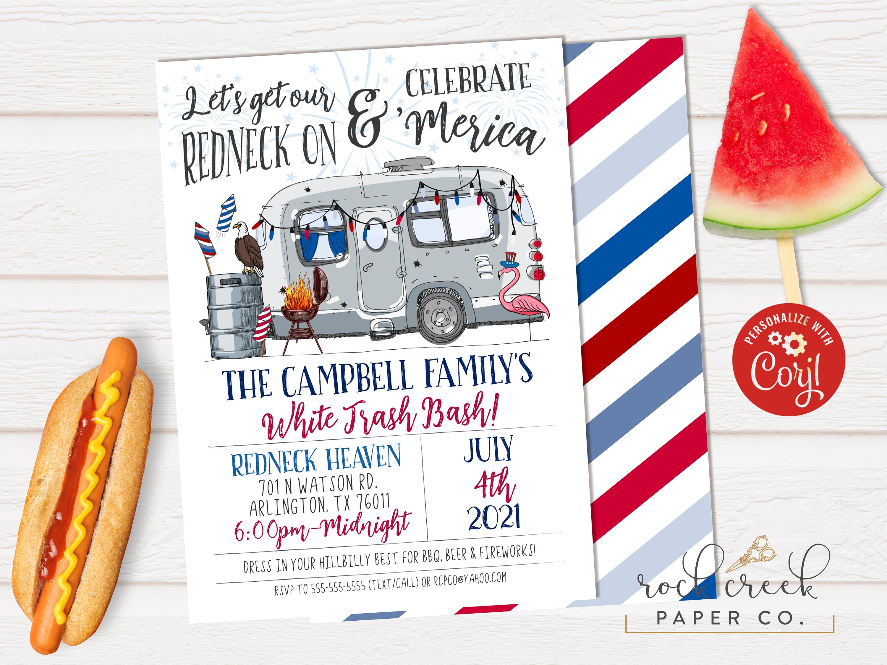 White Trash Bash Invitation Template Free 15 - 96q73if