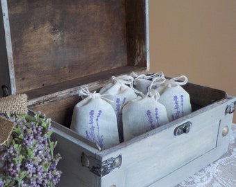 Rustic Wood Box, Primitive Keepsake Box, OPTIONAL Lavender Sachets, Birthday Gift, Shower Gift, Treasure Chest, Trinket Box, Christmas Gift