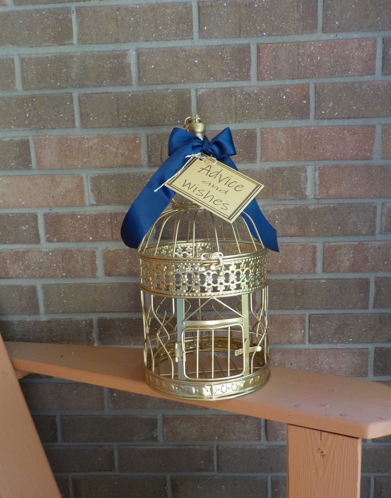 Bridal Shower Wishing Well Bird Cage Card Holder Choose Your Etsy