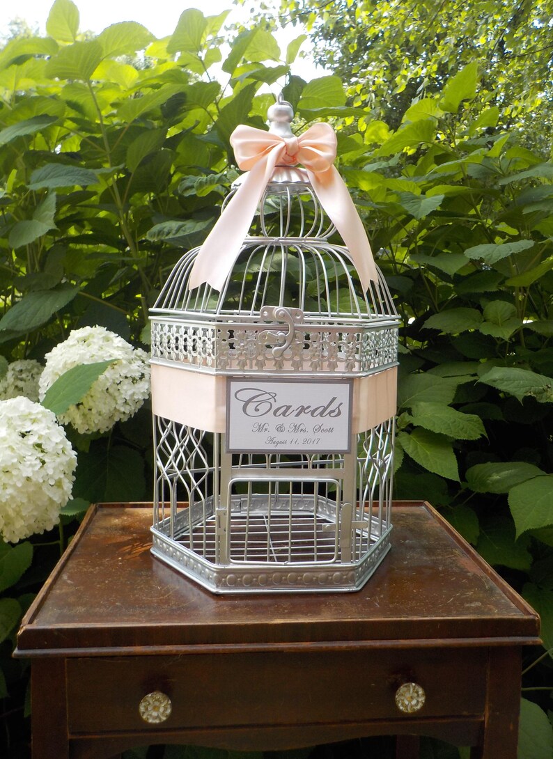 Birdcage Wedding Card Box Large Bird Cage Shower Card Holder Etsy