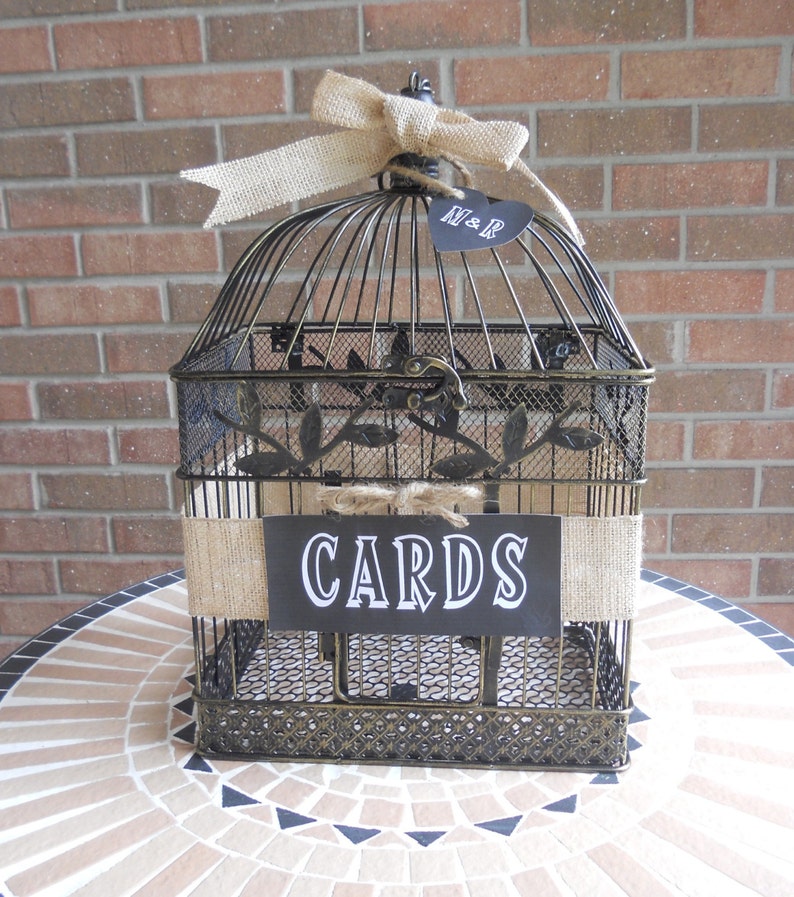 Birdcage Card Holder Bird Cage Wedding Money Holder Wedding Etsy