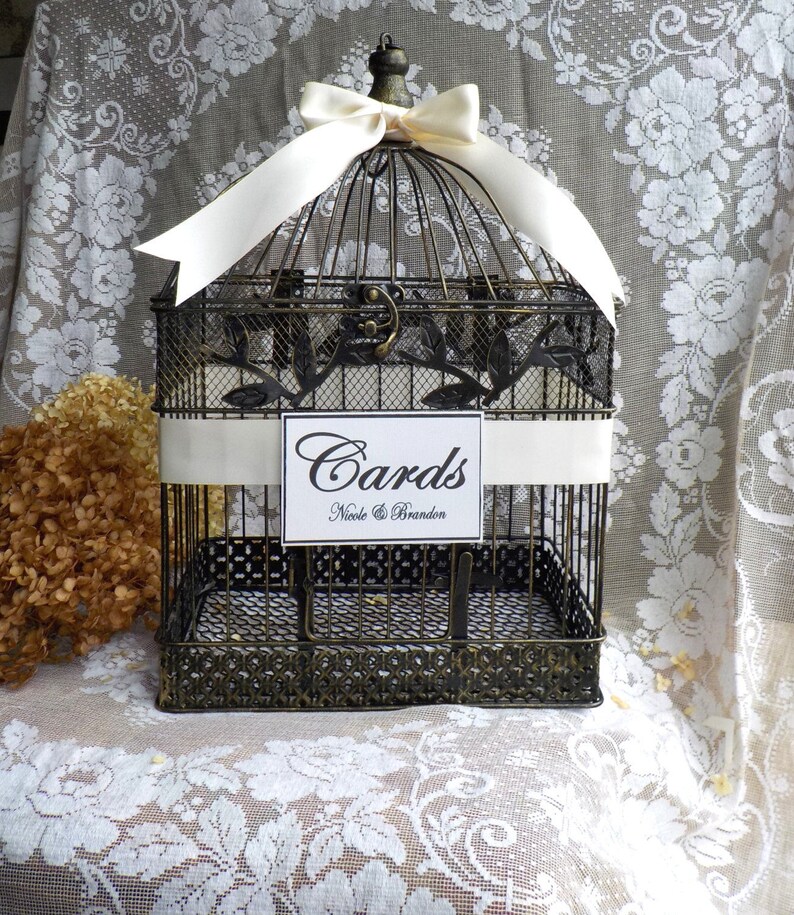 Wedding Card Box Wedding Card Holder Bird Cage Money Box Etsy
