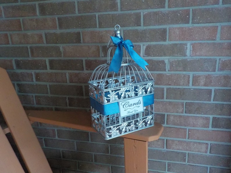 Silver Wedding Card Holder Bridal Shower Cards Baby Shower Etsy