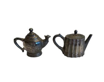 Vintage Godinger Silver Art Co. Coffee and Tea Pot Salt and Pepper Shakers