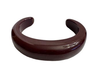 Vintage Brown Bakelite Cuff Bracelet 23.14 grams