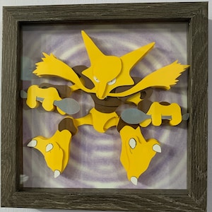 Alakazam Shadow Box, Made to Order, Geek/Nerd Home Decor
