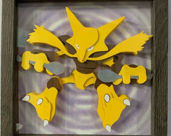 Alakazam Shadow Box, Made to Order, Geek/Nerd Home Decor