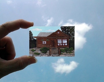 2 x 3 Micro Miniature House Portrait Painting of Your Home
