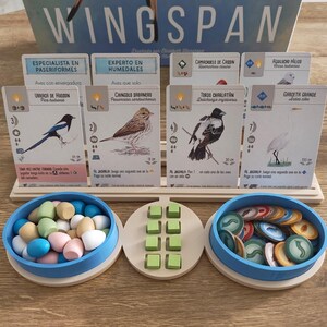 Wingspan Compatible Organizer | Card, Egg, and Food Holder | Removable Bowls | 3D Printed