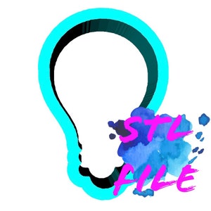 Light Bulb Cookie Cutter STL File: Electric Birthday Fun (Digital Download)