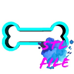 Dog Bone Cookie Cutter STL File: 3D Print Template (Digital Download)