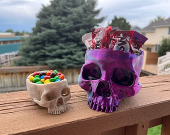 3D gedruckte Schädel Bonbon Schüssel: Gothic Büro & Kunst Bedarf Halter