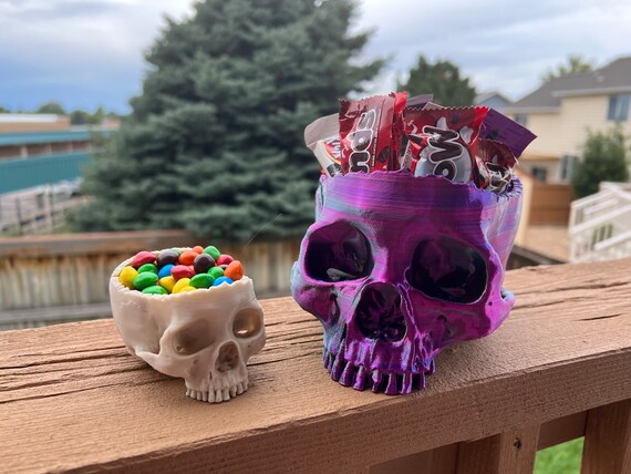 Mini 4 Inch 3D Printed Skull Candy Bowl Candy Dish Holder for Office Supplies Art Supplies Tools Party Favors Misc Holder Etsy