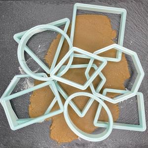 Basic Shapes Cookie Cutter Set: 3D Printed PLA, Baking & Crafting